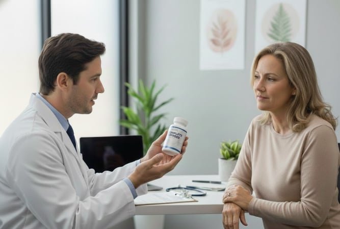 Complete Thyroid-one bottles-Image with doctor